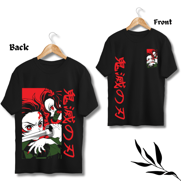 Demon Slayer Black Anime Oversize T-Shirt