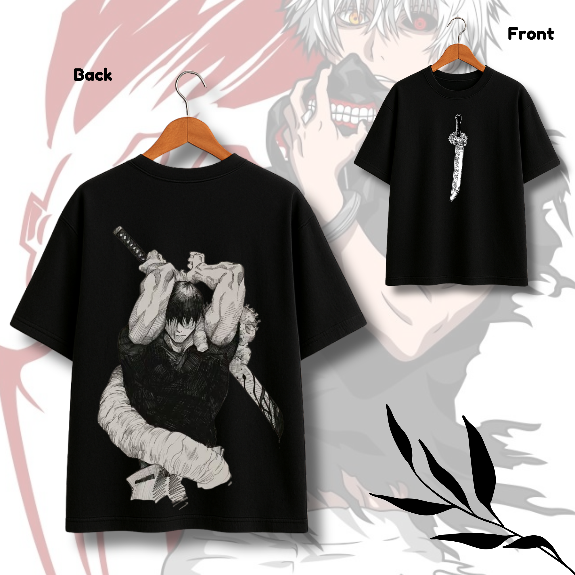 Preview of Toji Katana Theme Black T-shirt