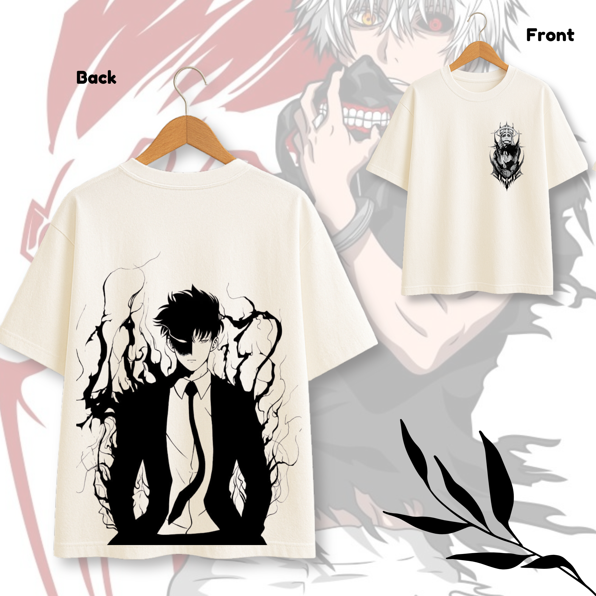 Preview of Sung jin-woo Anime White  Tshirt