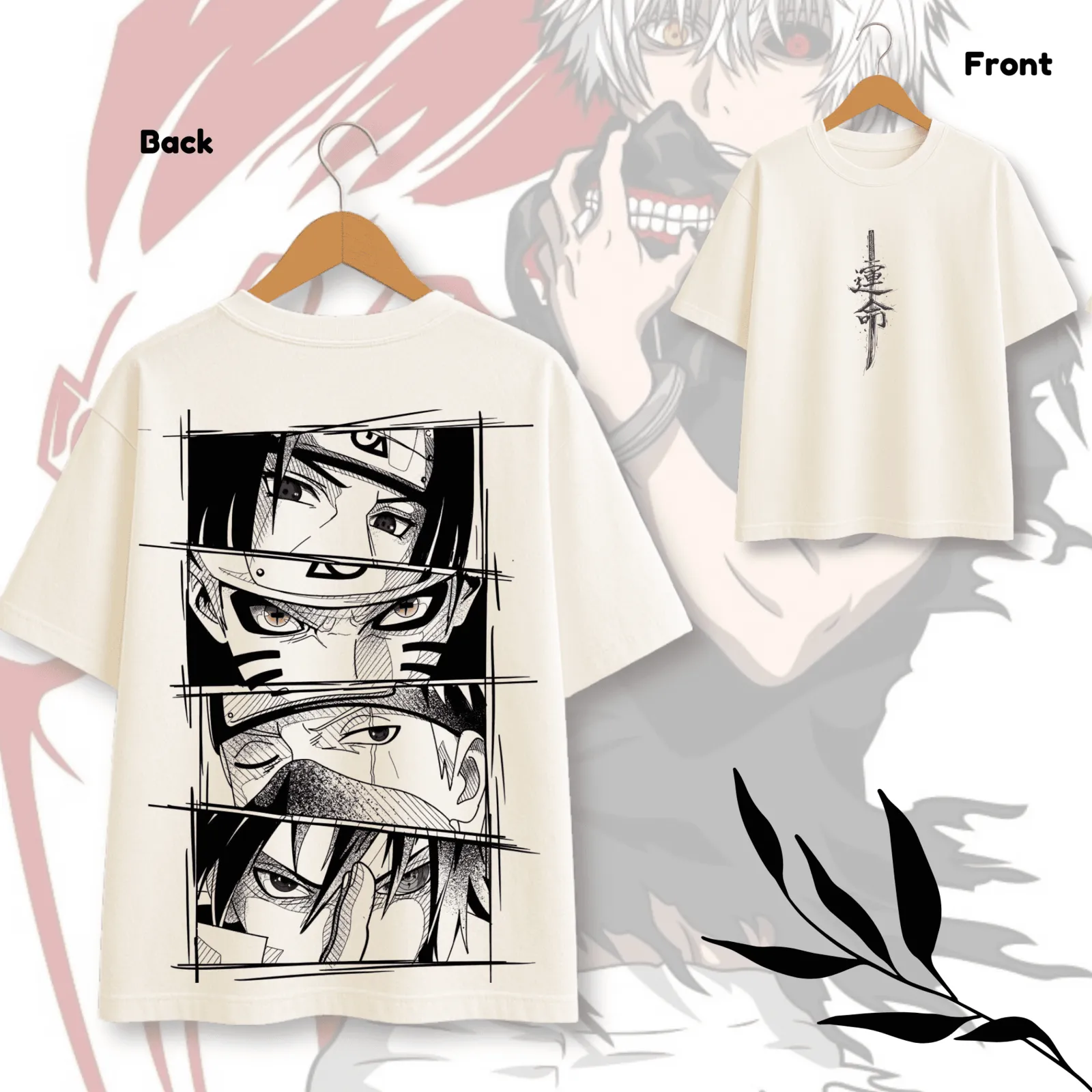 Naruto Shippuden Womens T Shirt Kakashi Hatake, Sasuke Uchiha, Naruto, Itachi Uchiha Top White tshirt